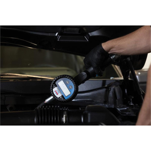 D&eacute;bitm&egrave;tre &eacute;lectronique de lubrifiant avec rallonge flexible &agrave; 90° O-Max