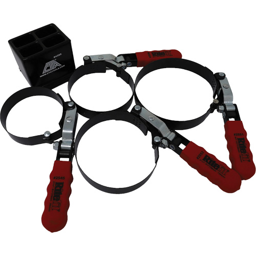 Ensemble de 4 cl&eacute;s pour filtre &agrave; huile avec support O-Max
