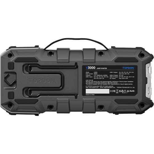 Survolteur, banque d'alimentation et lampe de poche V3000 O-Max