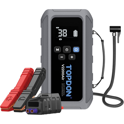 V2200Air 2-in-1 2200 Peak Amp Jump Starter & Tire Inflator O-Max