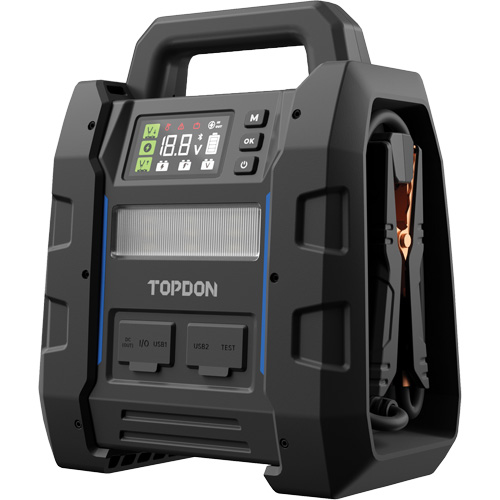 V4500 2-en-1: d&eacute;marreur de secours de 4500 A de pointe, batterie & testeur de syst&egrave;me O-Max