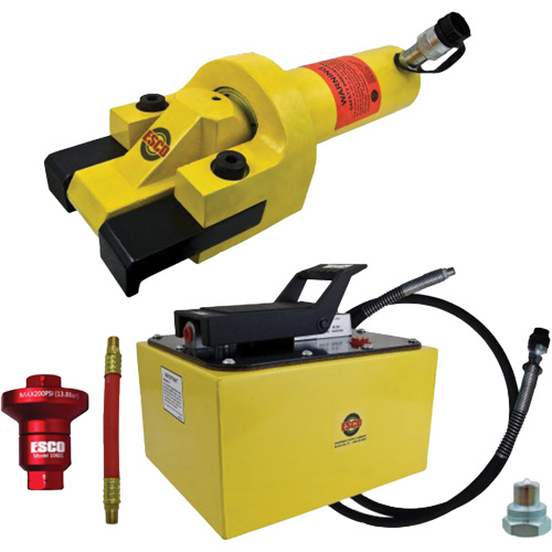 Ensemble de brise-talon pour pneus g&eacute;ants avec pompe hydraulique de 2 gallon O-Max