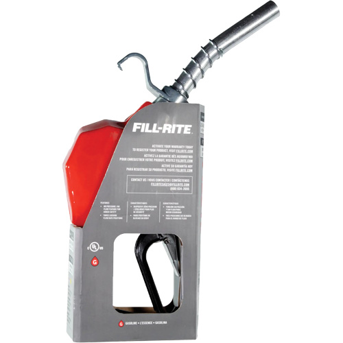Red Automatic Gasoline Spout Nozzle O-Max