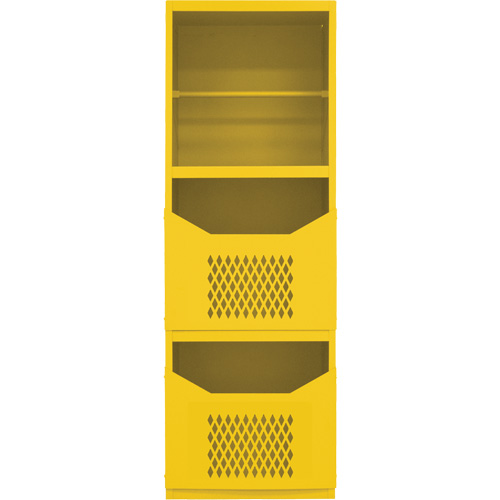 Armoire pour le contr&ocirc;le des d&eacute;versements, 1 Tablettes, 72" h x 24" la x 24" p, Acier, Jaune O-Max
