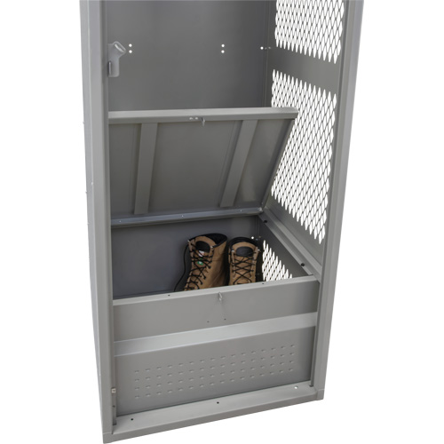 Casier pour &eacute;quipement, Acier, 24" la x 24" p x 72" h, Gris O-Max