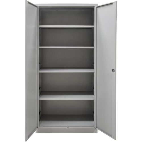 Armoires de rangement Hi-Boy, Acier, 4 Tablettes, 72" h x 36" la x 18" P, Gris O-Max