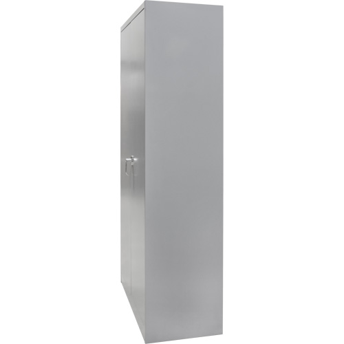 Armoire garde-robe, Acier, 36" la x 18" p x 72" h, Gris O-Max