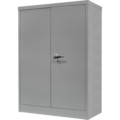Armoire de rangement &agrave; hauteur de comptoir, Acier, 2 Tablettes, 42" h x 30" la x 15" P, Gris O-Max