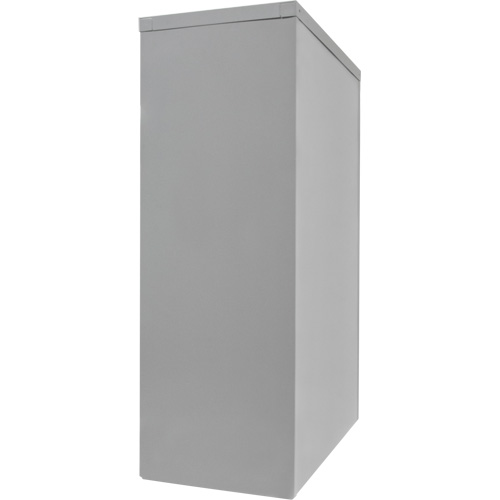Armoire de rangement &agrave; hauteur de comptoir, Acier, 2 Tablettes, 42" h x 30" la x 15" P, Gris O-Max