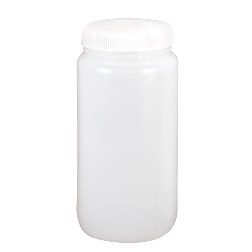 Wide-Mouth Bottles, Round, 1 gal., Plastic O-Max