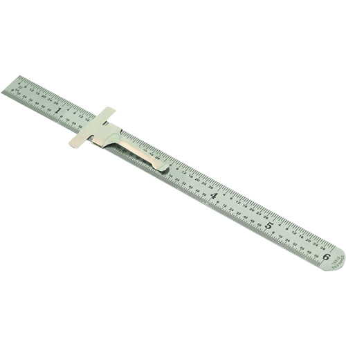 Pocket Rule, 6" L, Steel, 1/64" (1 mm) Graduations O-Max