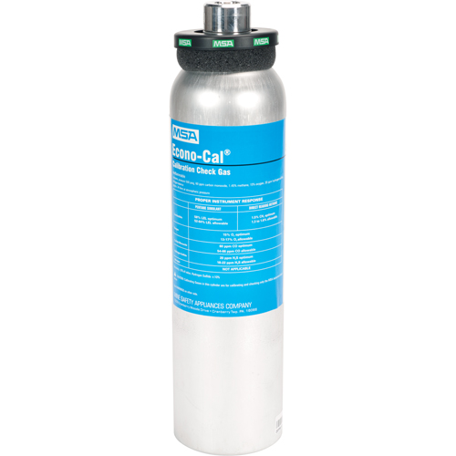 Gaz d'essai d'&eacute;talonnage, 4 M&eacute;lange de gaz, CH4/CO/H2S/O2, 34 litres O-Max