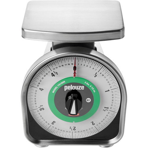 Balance m&eacute;canique &agrave; mesurer les portions Pelouze, Capacit&eacute; 5 lb / 2,3 kg, Graduations 10 g / 0,5 oz O-Max