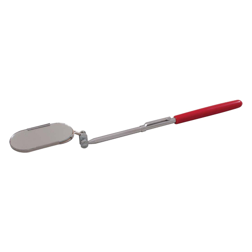 Inspection Mirror, Oval, 2" L x 1" W, Non Telescopic O-Max