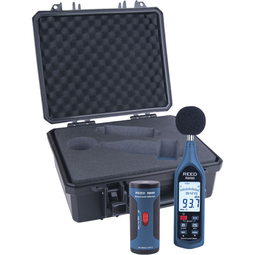 Ensemble de sonom&egrave;tre enregistreur et calibrateur O-Max