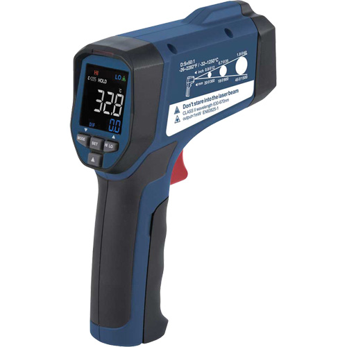 Infrared Thermometer, -26°- 2282° F ( -32° - 1250° C ), 50:1, Adjustable Emmissivity O-Max