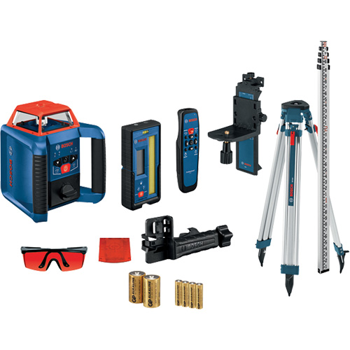 Ensemble laser rotatif horizontal/vertical auto-nivelant Revolve2000, 2000' (609,6 m), 670 N.m O-Max