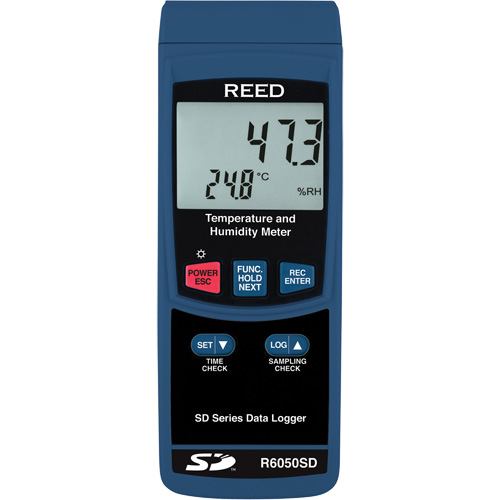 Data Logging Thermo-Hygrometer with Calibration Certificate, 5% - 95% RH, 32° - 122° F ( 0° - 50°C ) O-Max