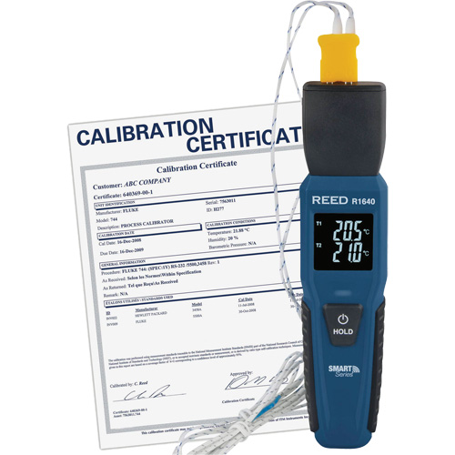 Thermom&egrave;tre &agrave; thermocouple Blueetooth Smart Series avec certificat de calibration, Contact, Num&eacute;rique, -328-2501°F (-200-1372°C) O-Max