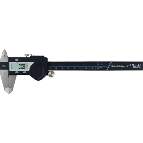 6" (150 mm) Digital Caliper, 0.0005" (0.01 mm) Resolution, 0" - 6" (0 mm - 150 mm) Range O-Max