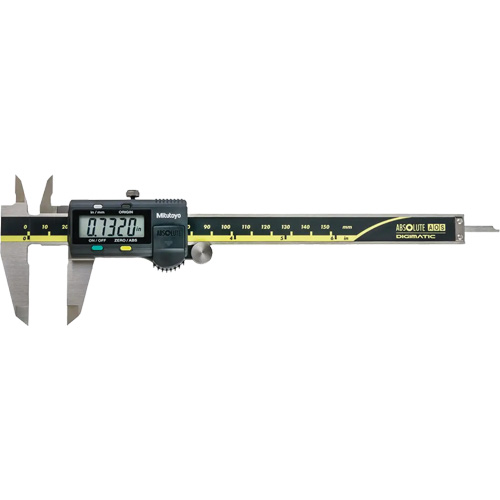 Absolute Digimatic Caliper, 0.0005" (0.01 mm) Resolution, 0 - 8" (0 - 200 mm) Range O-Max