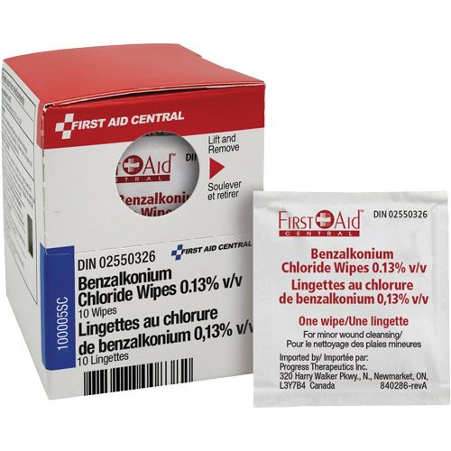 SmartCompliance Refill Benzalkonium Chloride Wipes 0.13% v/v, Towelette, Antiseptic O-Max