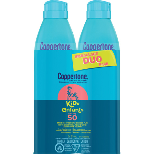 &eacute;cran solaire r&eacute;sistant &agrave; l'eau Kids, FPS 50, A&eacute;rosol O-Max