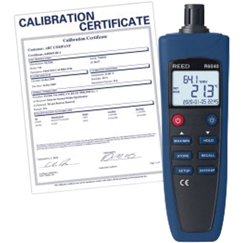 Psychrom&egrave;tre/Thermohygrom&egrave;tre avec certification traçable, 0% - 99,9% HR, -4°- 158° F ( -20° - 70° C ) O-Max