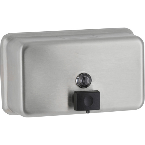 Surface-Mounted Horizontal Soap Dispenser, Push, 1200 ml Capacity O-Max