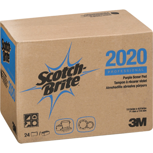 Scotch-Brite Purple Scour Pad, 4-1/2" L x 2-4/5" W O-Max