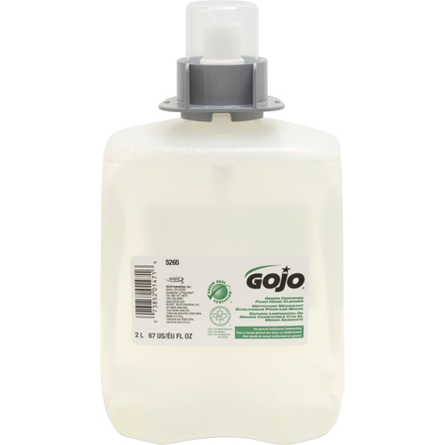 Savon pour les mains certifi&eacute; vert FMX-20, Mousse, 2 L, Sans parfum O-Max