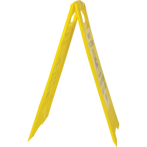 Panneau d'avertissement "Plancher mouill&eacute;", Bilingue avec pictogramme O-Max