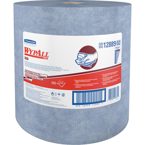 Essuie-tout X90 jumbo en rouleau, Robuste, 12-1/5" lo x 12-2/5" la O-Max