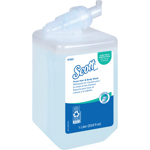 Scott&reg; Pro Foam Hair & Body Wash, 1000 ml, Fresh Scent, Bottle O-Max