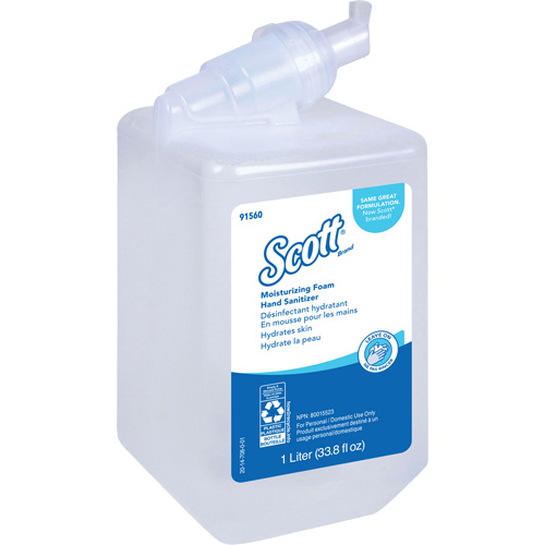 Scott&reg; Pro Moisturizing Foam Hand Sanitizer, 1000 ml, Cartridge Refill, 62% Alcohol O-Max