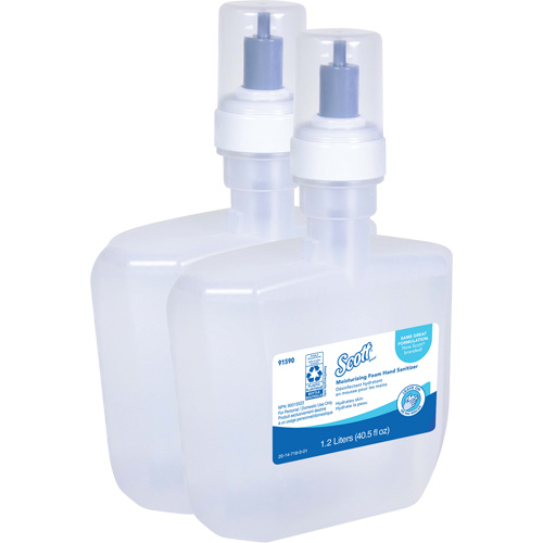 D&eacute;sinfectant moussant et hydratant pour les mains Pro de Scott, 1200 ml, Cartouche de recharge, 62% alcool O-Max