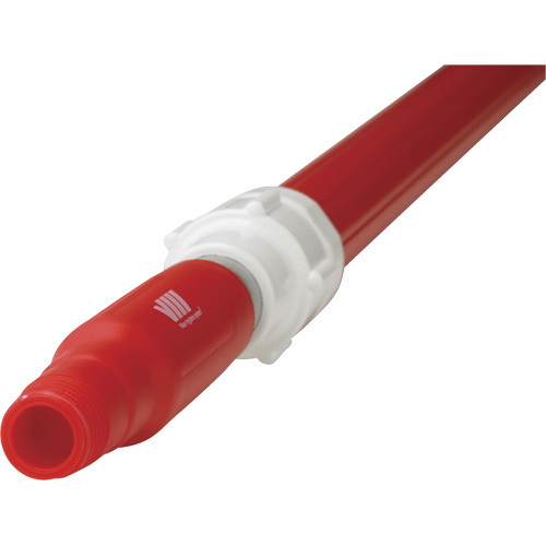 Manche de brosse pour plateforme, Brosse/Support &agrave; tampon, Rouge, T&eacute;lescopique, 62"-113" lo O-Max