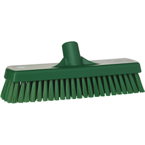Deck & Wall Scrub Brush, Stiff Bristles, 12", Polyester, Green O-Max
