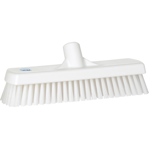 Brosse &agrave; r&eacute;curer pour planchers et murs, Crins Ferme, 12", Polyester, Blanc O-Max
