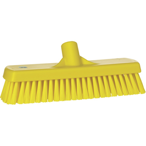 Brosse &agrave; r&eacute;curer pour planchers et murs, Crins Ferme, 12", Polyester, Jaune O-Max