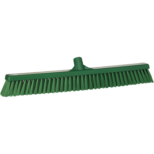 Balai-brosse &agrave; soies combin&eacute;es, Crins Cors&eacute;/Fin, 24", Polyester, Vert O-Max