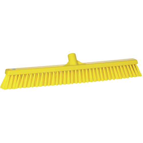 Balai-brosse &agrave; soies combin&eacute;es, Crins Cors&eacute;/Fin, 24", Polyester, Jaune O-Max