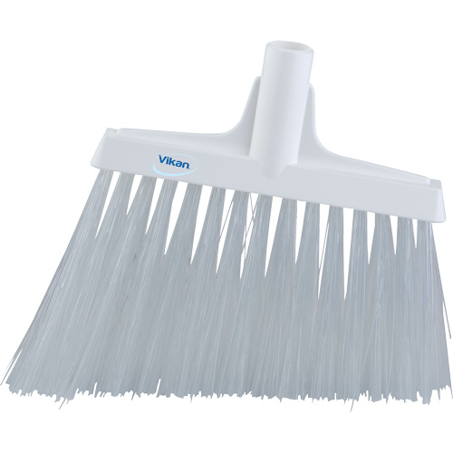 Angle Broom Head, X-Coarse Bristles, 12", Polyester, White O-Max