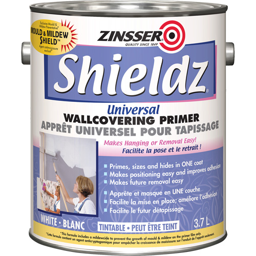 Couche primaire universelle pour murs Shieldz, 3,7 L, Gallon, Blanc teintable O-Max