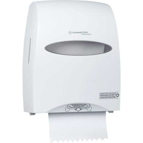 Distributeur de serviettes en rouleaux durs Sanitouch, Manuel/Sans contact, 12,63" la x 10,2" p x 16,13" h O-Max