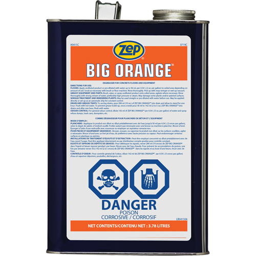 D&eacute;graissant industriel aux agrumes Big Orange, 3,78 L O-Max