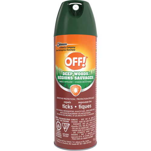 OFF! Deep Woods&reg; Tick Repellent, 25% DEET, Aerosol, 170 g O-Max