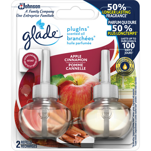 Recharge Glade Branch&eacute;es huile parfum&eacute;e, Pomme cannelle, Cartouche O-Max