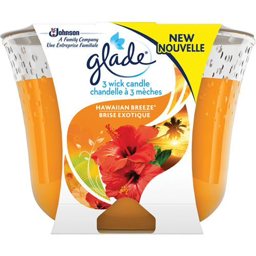 Chandelle &agrave; trois m&egrave;ches Glade, Brise exotique O-Max