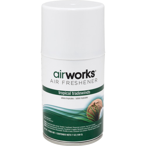 AirWorks&reg; Metered Air Fresheners, Tropical Tradewinds, Aerosol Can O-Max